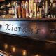 View of wood plaque on the bar of Kieran's Irish Pub