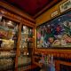 View of the artwork on the wall at Poet's Corner, a private room available at Kieran's Irish Pub