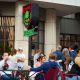 Sign for Kieran's Irish Pub in downtown Minneapolis by Target center